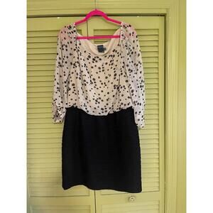 Gabby Skye Polka Dot Stretchy Dress - Size 16W - Gently Used Fun!